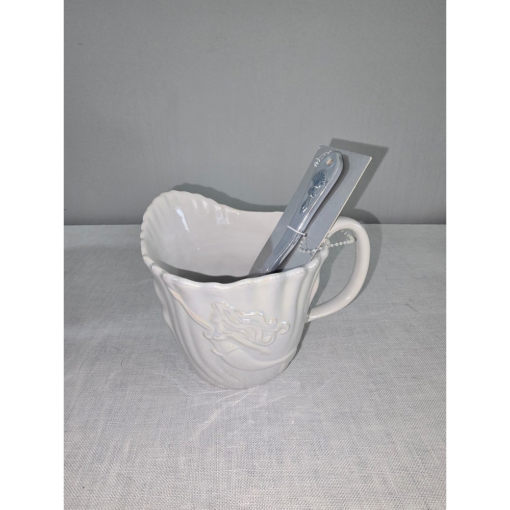 Disney Little Mermaid Mug Dinglehopper Fork Iridescent 35th Anniversary NEW